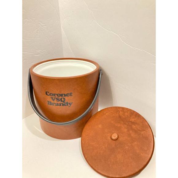 Kraftware Coronet VSQ Brandy ice bucket with handle and lid Barware - Picture 4 of 8